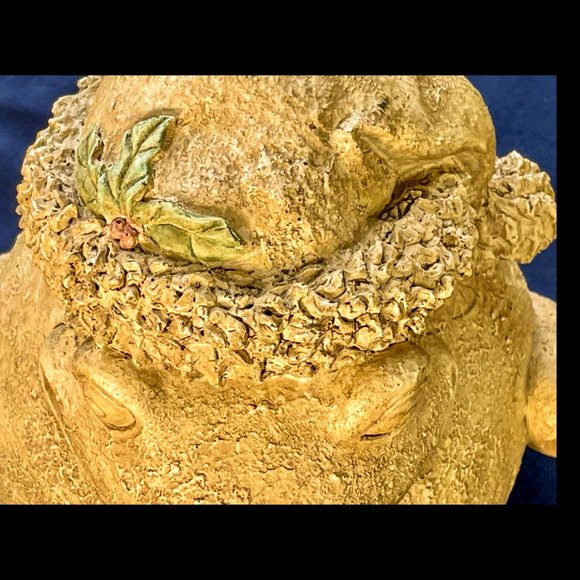 ▪️VTG▪️ARTISAN▪️1980's 1990's OOAK Ceramic Holiday Christmas Frog Home Accent - Picture 4 of 8